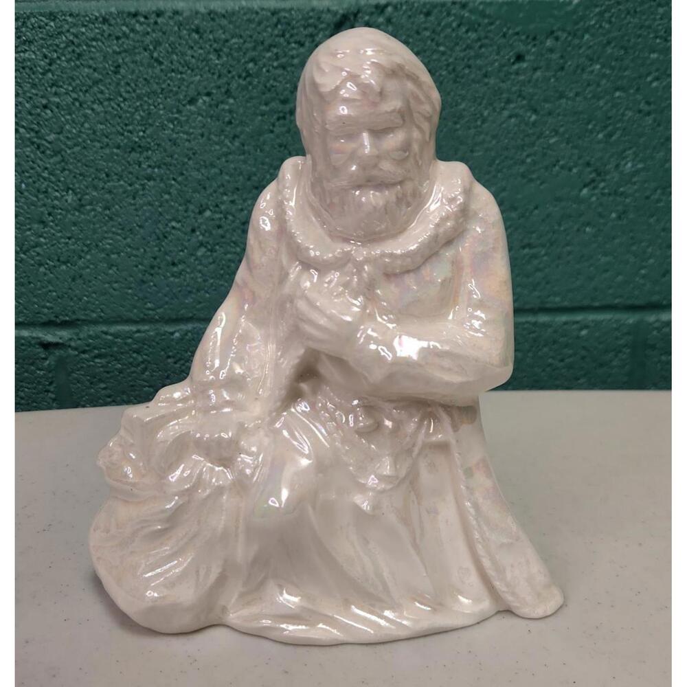 Kneeling Santa Ceramic Figurine